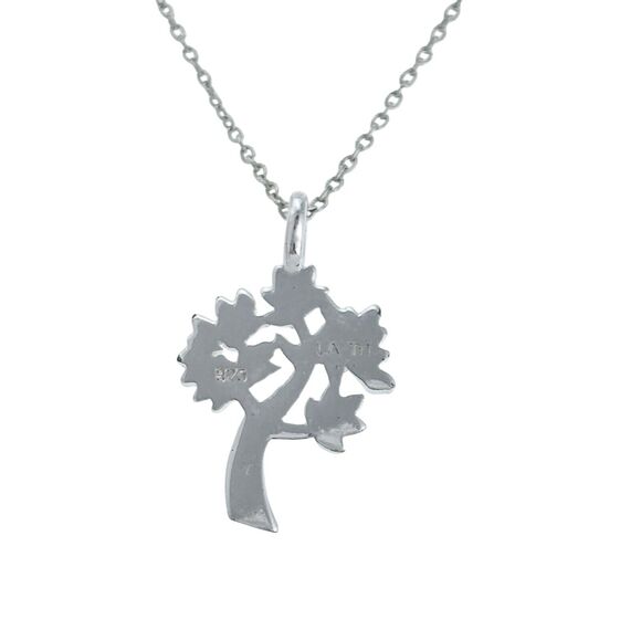 NWT Footnotes Thailand Sterling Silver 925 Family Tree Pendant Necklace 16"-18" - Picture 7 of 8